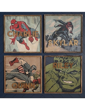 Cuadro Viuda negra técnica óleo Marvel
