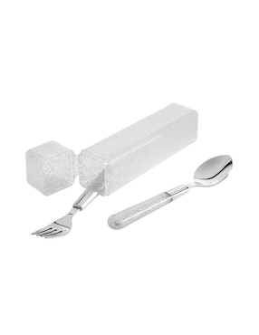 Set cubiertos de acero inoxidable 3 piezas