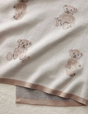 Cobija de tejido plano St. Jude Teddy para bebé