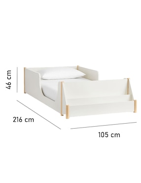 Cama Avery de madera individual