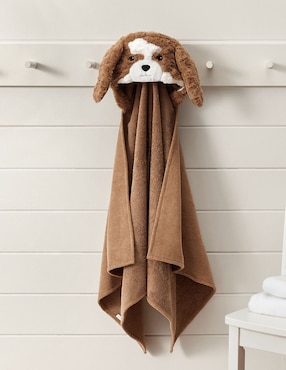 Toalla con gorro Jack Spaniel de algodón infantil