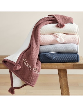 Cobija Knit Sherpa para bebé niña