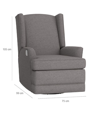 Mecedora Modern Wingback de madera
