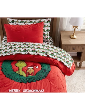 Funda para almohada Grinch Wreath