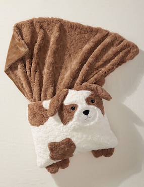 Set de manta con almohada de tejido plano Jack Spaniel para bebé