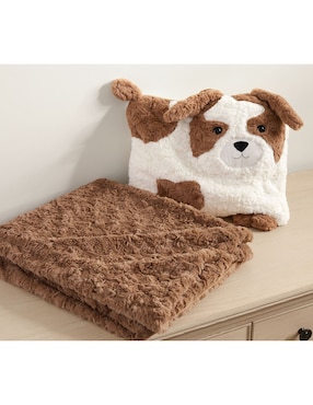 Set de manta con almohada de tejido plano Jack Spaniel para bebé