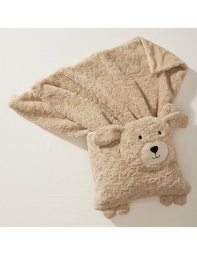 Set de manta con almohada de tejido suave Bailey Labradoodle para bebé