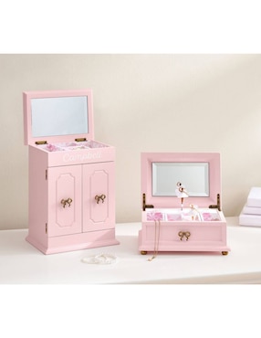 Joyero Love Shack Fancy con espejo y cerradura