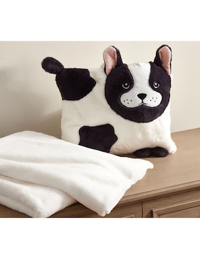 Set de manta con almohada de tejido suave Pippa Frenchie para bebé
