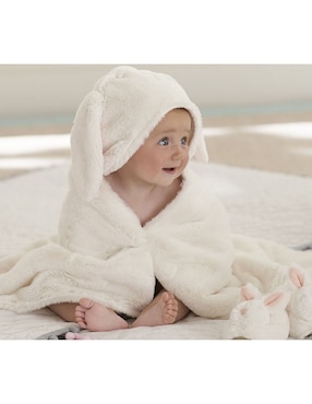 Toalla con gorro Bunny Baby de algodón infantil
