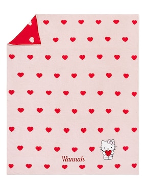 Frazada Clásica de tejido plano Hello Kitty Heart para niña