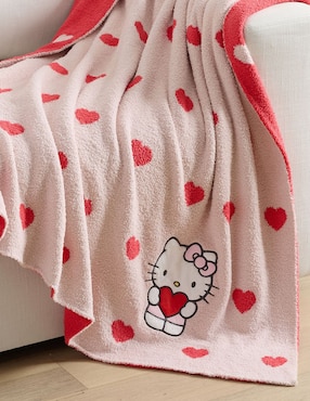 Frazada Clásica de tejido plano Hello Kitty Heart para niña