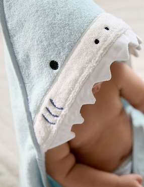 Toalla con gorro Shark Soft Touch de algodón infantil