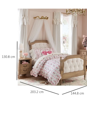 Cama Blythe de madera individual