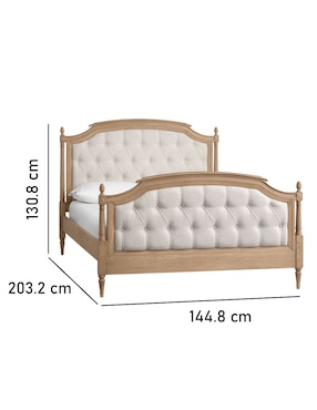 Cama Blythe de madera matrimonial