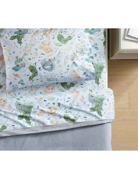 Juego de sábanas de algodón Pottery Barn Kids Tropical Map