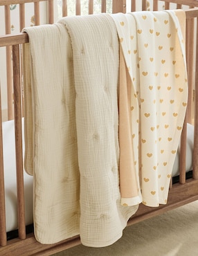 Cobija de tejido plano Modern Cozy para bebé niña
