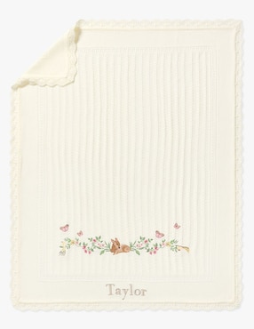 Cobija de tejido plano Aerin Fawn para bebé