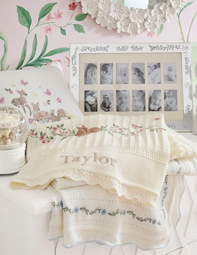 Cobija de tejido plano Aerin Fawn para bebé