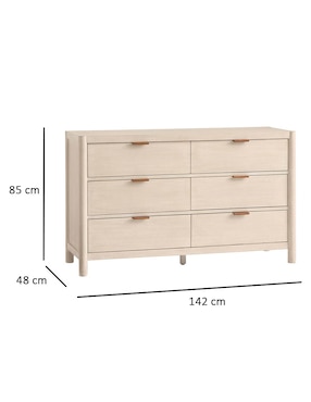 Cómoda Coronado Pottery Barns Kids de madera mango
