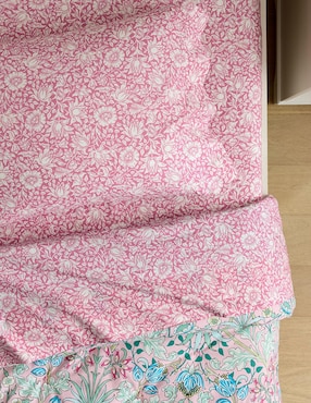 Juego de sábanas de algodón Morris & Co. Mallow Floral