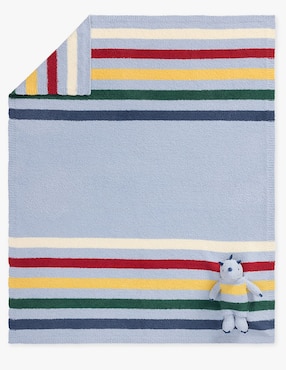 Frazada de tejido plano Stripe & Plush para niño