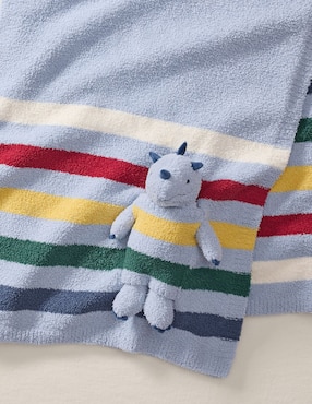 Frazada de tejido plano Stripe & Plush para niño