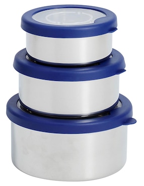 Set contenedor Spencer de acero inoxidable 3 piezas