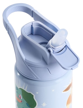 Termo de acero inoxidable Mackenzie Pokemón con tapa push pull 650 ml