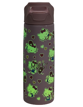 Termo de acero inoxidable Mackenzie Hello Kitty con tapa flip top 550 ml