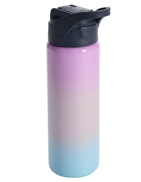 Termo de acero inoxidable Mackenzie Rainbow Ombre con tapa flip top 650 ml