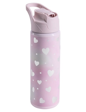 Termo de acero inoxidable Mackenzie Dreamy Foil Hearts con tapa a presión 550 ml