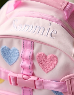 Mochila escolar Mackenzie Pastel Chenille Hearts para niña