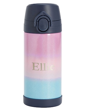 Termo de acero inoxidable Mackenzie Rainbow con tapa a presión 355 ml