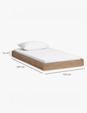 Cama baja Catalina Pottery Barn Kids de madera individual