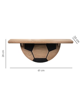 Repisa armable Soccer de madera mango