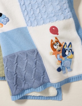 Cobija de tejido plano Bluey y Bingo para bebé