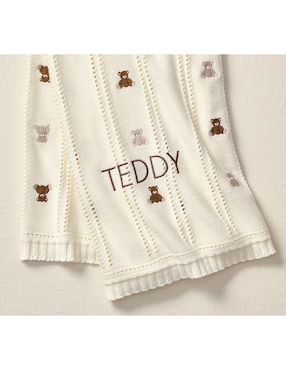 Cobija de tejido plano Teddy Bear para bebé