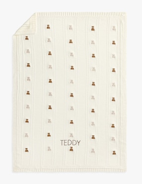 Cobija de tejido plano Teddy Bear para bebé