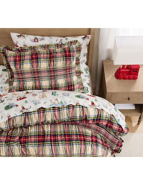 Edredón Holiday Plaid Smocked