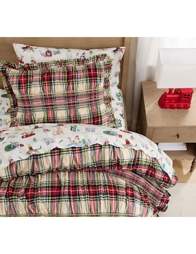 Edredón Holiday Plaid Smocked