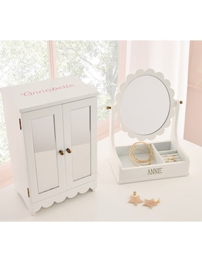 Charola con espejo Penny Jewelry de madera
