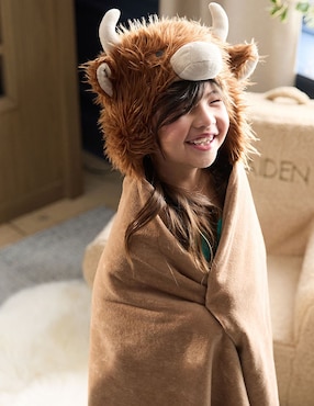 Toalla con gorro Critter de algodón