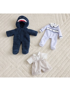 Conjunto de short, camisa y corbatín, pijama y mameluco Blue Baby Doll