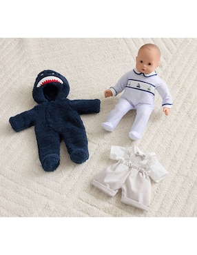 Conjunto de short, camisa y corbatín, pijama y mameluco Blue Baby Doll
