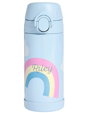 Termo de acero inoxidable Mackenzie Metallic Rainbows con tapa flip top 354 ml