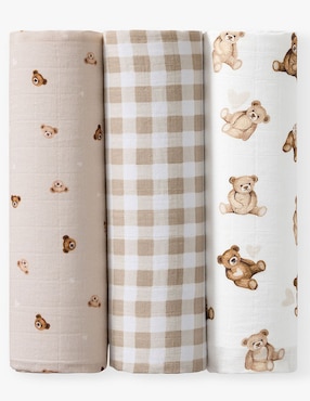 Set muselina Teddy Bear