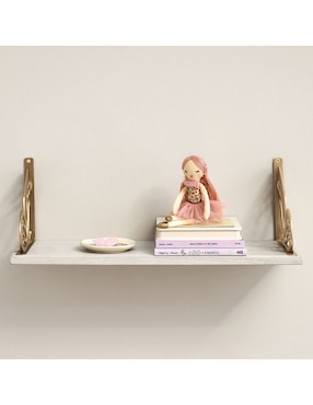 Repisa Gold Butterfly de madera mango