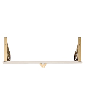 Repisa Gold Butterfly de madera mango