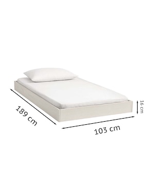 Cama Catalina de madera individual